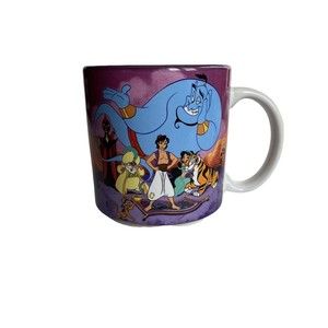 The Walt Disney Company "Aladdin” Ceramic Mug Coffee Cup Vintage Japan